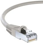 InstallerParts (120 Pack) Ethernet Cable CAT6A Cable Shielded (SSTP) Booted 4 FT - Gray - Professional Series - 10Gigabit/Sec Network/High Speed Internet Cable, 550MHZ