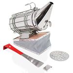 TODOKI Bee Smoker Stainless Steel with Genuine Leather Bellow - 12 inches/28 cm Tall with Heat Shield and Beekeeping Hive Tool