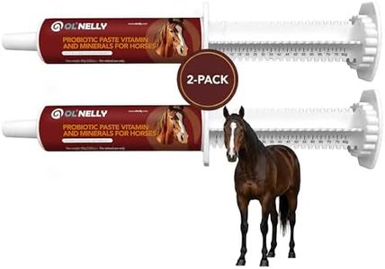 OL' NELLY Horse Probiotic Paste, 12 Billion CFU Multi-Strain + Prebiotic, Vitamins & Minerals — Supports Equine Gut Health, Hindgut, Digestion, Immune Support, Energy, Coat & Hooves, 80cc/Each