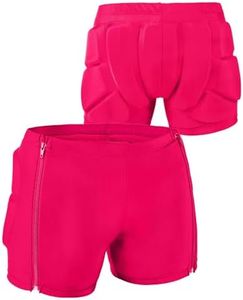 Kids Zip-on Zip-Off Padded Shorts for Snowboard Ski Figure Skating Cycling, Children Youth Adults 3D HIPS Pants Proteciton for Tailbone and Butt