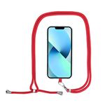 Yiscase Phone Lanyard, Universal Cell Phone Lanyard with Adjustable Nylon Neck Strap, Phone Tether Safety Strap Compatible with Most Smartphones with Full Coverage Case,Red