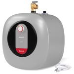 FOGATTI Electric Mini Tank Water Heater, 4.0 Gallon Point of Use Instant Hot Water Heater 120V 1440W, Under Sink, Wall or Floor Mounted, Easy to Install