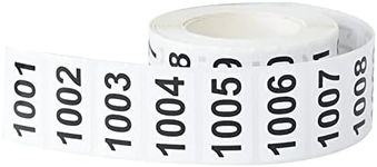 DGBDPACK Consecutively Numbered Labels, 2 x 1 Inch Self-Adhesive Inventory Numbered Sticker (1001-2000)