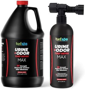 TurfSpa MAX Urine & Odor Turf Detox: 2X Strength Professional Enzyme Cleaner & Odor Eliminator for Artificial Grass, Turf, Concrete & Patios, Dogs & Cats – 32 oz Sprayer & Gallon Refill