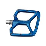 Funn Python Flat Bike Pedals - Wide Platform Bicycle Pedals for BMX/MTB Mountain Bike, 9/16-inch CrMo Axle (Blue)