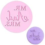 Crethink Wedding Fondant Embosser "MR. and MRS." Shape 3D Design Cookie Stamp for Baking Cookies,Decorating Cake/Sugar Paste/Cupcake