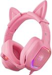 ZIUMIER Pink Gaming Headset with De