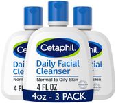 Cetaphil Face Wash, Daily Facial Cleanser for Sensitive, Combination to Oily Skin, NEW 4 oz 3 Pack, Gentle Foaming, Soap Free, Hypoallergenic