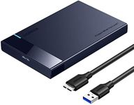 UGREEN 2.5" Hard Drive Enclosure USB 3.0 to SATA III Adapter Supports 2.5 Inch SSD & HDD 9.5mm 7mm External Hard Drive Enclosure with UASP Compatible with WD Seagate Toshiba Samsung Hitachi - Blue