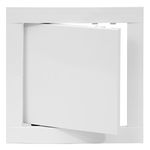 6" x 6" White Plastic Access Panel Door Opening Flap Cover Plate - Plumbing, Electricity, Alarm Wall Access Panel for Drywall - Box Door Lock - Door Latch - Size/Color (6 x 6, White)