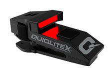 QUIQLITEX2 Tactical Red / White Hands-Free LED Pocket Light, 20-200 Lumens, Aluminum Housing (USB Rechargeable)