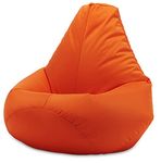 Beautiful Beanbags Adult Highback Beanbag Large Bean Bag Chair for Indoor and Outdoor Use - Water Resistant- Perfect Lounge or Gaming Chair - Home or Garden Bean Bag - Manufactured in UK (Orange)