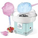 Nostalgia Cotton Candy Machine - Retro Cotton Candy Machine for Kids with 2 Reusable Cones, 1 Sugar Scoop, and 1 Extractor Head – Aqua