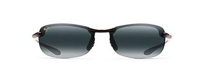 Maui Jim Unisex's Makaha Reader Reading Sunglasses, Gloss Black/Neutral Grey Polarized, Large