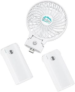 HandFan 10400mAh Portable Handheld Fan, Rechargeable Personal Hand Fan, Foldable Electric Mini Fan, Battery Operated Cooling Fan for Travel, Beach, Outdoors, Indoors(White)