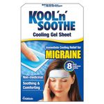 Kool n Soothe Migraine Cooling Strips - 4 Strips, Blue