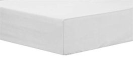 Olivia Rocco Easy Care Fitted Sheet Poly Cotton Bed Sheets, Bunk White