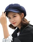 Idopy Women's Retro Peaked Ivy Newsboy Paperboy Baker Boy Beanie Gatsby Cabbie Painter Cap Hats Navy