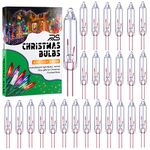 Ruisita 240 Pieces Clear Mini Christmas 2.5 Volt Replacement Light Bulbs for Christmas Trees Decorative Light