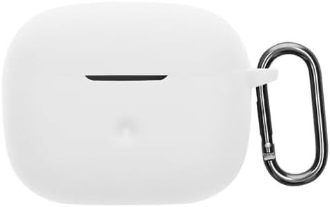 kwmobile Custodia Caricatore Compatibile con Bowers & Wilkins Pi6 / Pi8 - Cover Silicone bianco - Rivestimento Gommato Protezione con Gancio