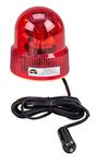 Wolo (3110-R) Beacon Light Rotating Emergency Warning Light - 12 Volt, Red Lens(Plastic)