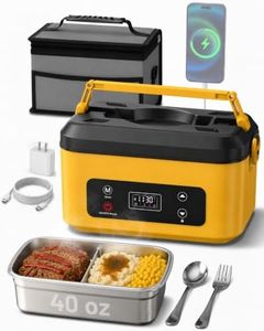 TaskStar Heated Lunch Box, Cordless Battery Powered Electric Lunchbox