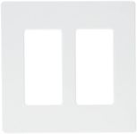 Lutron CW-2-WH 2-Gang White Wall Pl