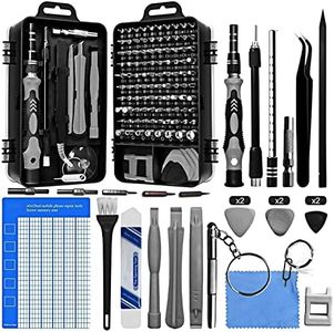 POATOW Precision Screwdriver Set,127 IN 1 Screw Bits & Nut Driver Computer Tool Kit for Computer PC Laptop iPhone Eyeglass Tabet Xbox PS3 PS4 PS5 Nintendo Camera Toy Electronics Repair