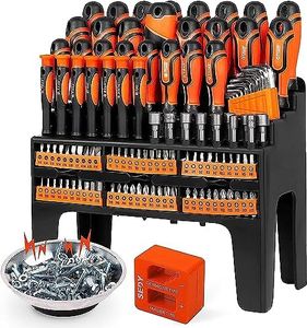 124-Piece Ultimate Screwdriver Set with Magnetic Tips & Racking, Premium Screw Driver Bits, Pricision Screwdrivers, Allen Keys, Nut Drivers, Magentic Tray and More