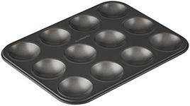 MASTERPRO MPHB98 Non-Stick 12 Cup Patty Pan, Black