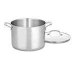 CUISINART 76610-26G Chef's Classic 10-Quart Stockpot with Glass Cover, Silver