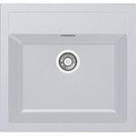 Kitchen Sink Made of Tectonite with A Single Bowl Sirius SID 610 - White Polar