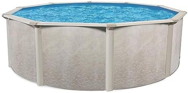 Aquarian Phoenix 18 x 52 Foot Round Steel Constructed Frame Above Ground Family Sized Outdoor Backyard Swimming Pool Without Liner or Skimmer