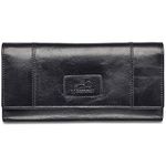 Mancini Casablanca Full Grain Leather RFID Secure Trifold Wallet, Black