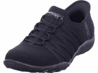 Skechers Women's Breathe Easy-Roll with Me Sneaker, Black, 8