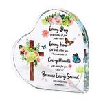 Christian Gifts for Women Friends Inspirational Glass Colourful Sign Plague Ecthed Bible Verses Presents for Her Prayer Religious Keepsake Decorative Ornament