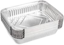 Pack of 25 Aluminium Foil Trays Containers Aluminium Foil Pan Baking Roasting Broiling Takeout Pans for Storing Meal Prep Freezer Oven Safe