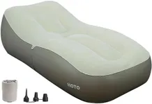 HOTO Self-Inflating Sofa, Fast Inflation, Detachable Multi-use Air Pump, Super Wide, Ergonomic, Skin-Friendly, Water Resistance, Fold & Store, for Camping, Picnics, Hiking, Tent, and Home Use