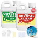 NIUB Crystal Clear Epoxy Resin Kit with Hardener 1L, Art Casting Resin Non-Toxic, Bubble-Free, Self-Leveling –Craft Resin Perfect for Art, Crafts, and DIY Projects