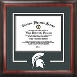 Campus Images NCAA Michigan State Spartans Spirit Diploma Frame 8.5 x 11 Inches Mahogany