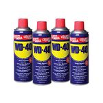 WD-40, Multipurpose Car Care Spray, 420ml Rust Remover, Lubricant, Stain Remover, Powerful Chimney Cleaner, Degreaser, and Bike Chain Cleaner & Chain Lube (341g) (Pack of 4)