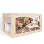 Niteangel Bigger World - MDF Aspen Terrarium Cage for Hamster Gerbils Mice Lemming Degus or Other Small-Sized Pets