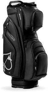 Pins & Aces Cart Bag - 14-Way, Full Length Dividers, Single Strap - Velvet Lined (Black)
