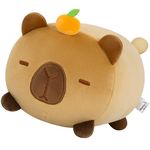 Mewaii 8'' Soft Capybara Plush Pillow Stuffed Animal Squishy Pillow - Fluffy Cuddle Plush Toy for Adults, Girls and Boys for Kids