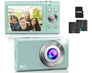 Digital Camera, Sevenat Auto-Focus Camera 48MP 2.7K Vlogging Camera with 32GB Memory Card, 16X Zoom, Time Lapse, The First Camera for 10-19 Years Teenagers Kids Young Adults