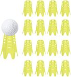 Ruyshu Golf Simulator Tees, Indoor Golf Tees for Simulator, Plastic Practice Golf Mat Tees for Winter Turf and Driving Range(Yellow)