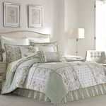 Laura Ashley 220884 Harper Comforter Set, Pale Green, Queen