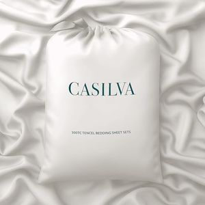 CASILVA Eucalyptus Sheets - Infused with Silver for Anti-Odor, Softer Than Silk Fibers, More Cooling Than Bamboo - Perfect for Hot Sleepers & Sensitive Skin - 100% Tencel Lyocell - Queen Sheet Set