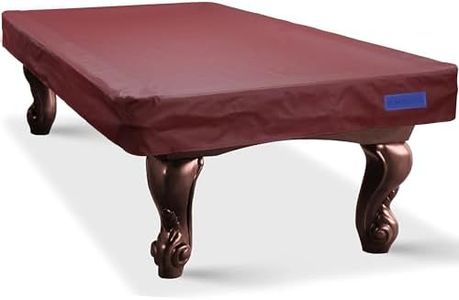 K-Musculo Pool Table Cover, Heavy Duty Leatherette Billiard Table Cover, Waterproof and Tearproof, 6.5/7/ 7.5/8/ 8.5/9 Feet Fitted Burgundy