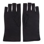 VOLLUCK 1 Pairs Anti-UV Shield Glove, UPF50+ FingerlessÃ‚ UV Protection Glove for UV and LED Manicure Lamps Dryer Nail Art Skin Care Glove (Black)